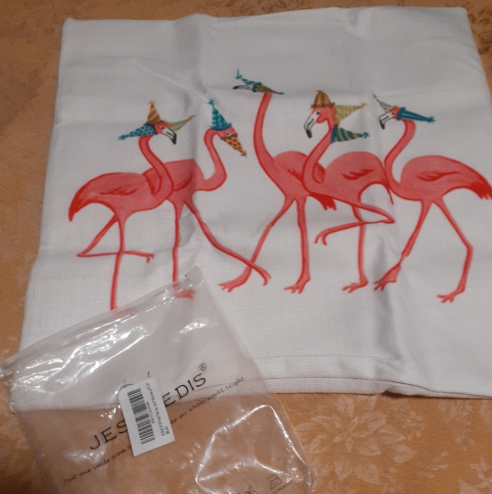 Flamingo pillow cover